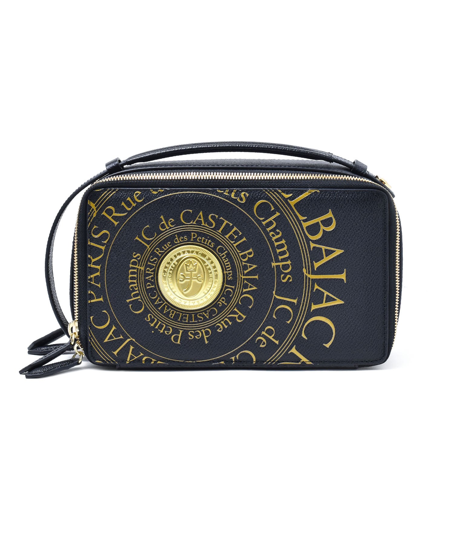 カステルバジャック プルトン メンズバッグ ダブルファスナー カード段24(クロ)