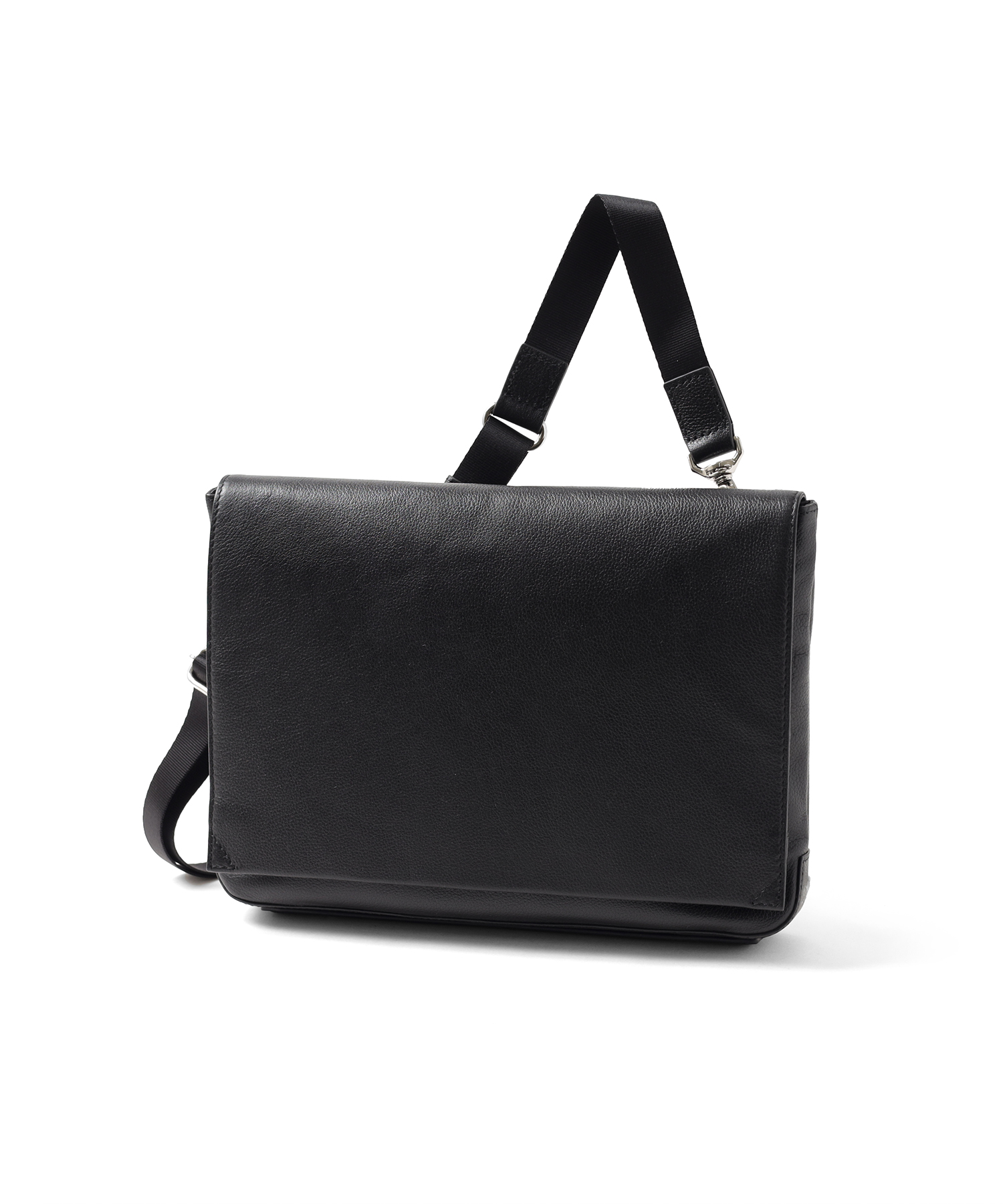 イズイット レニー レザークラッチ兼ショルダーバッグ B5(クロ)