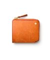 イズイット トスカーナ L字ファスナー 二つ折り財布 カード段5(オレンジ)