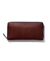 イズイット シルキー ラウンドファスナー長財布 カード段12(チョコ)