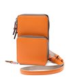イズイット ノボ レザーミニショルダーバッグ  財布機能付き(オレンジ)
