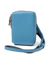 イズイット ノボ レザーミニショルダーバッグ  厚マチ(ブルー)