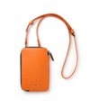 イズイット ボーノ レザースマホショルダーバッグ L字ファスナー(オレンジ)