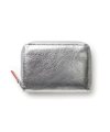 イズイット アコーディオン ラウンドファスナー二つ折り財布 カード段7(シルバー)