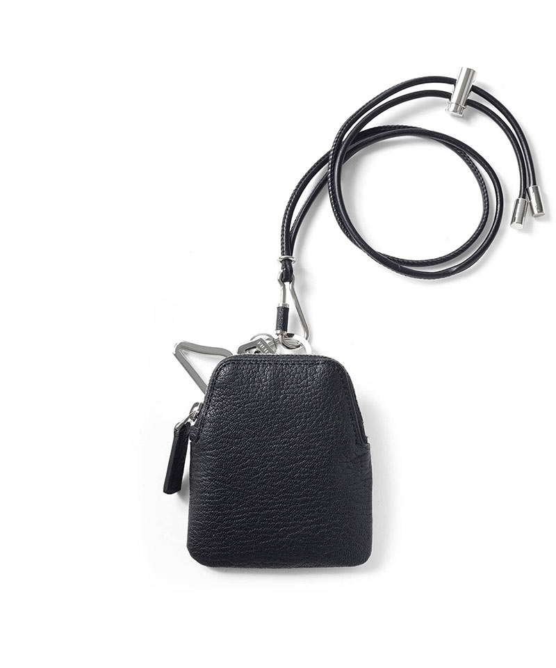 フジタカ シェーブル財布・小物 ゴートレザー 総革ネックポーチ