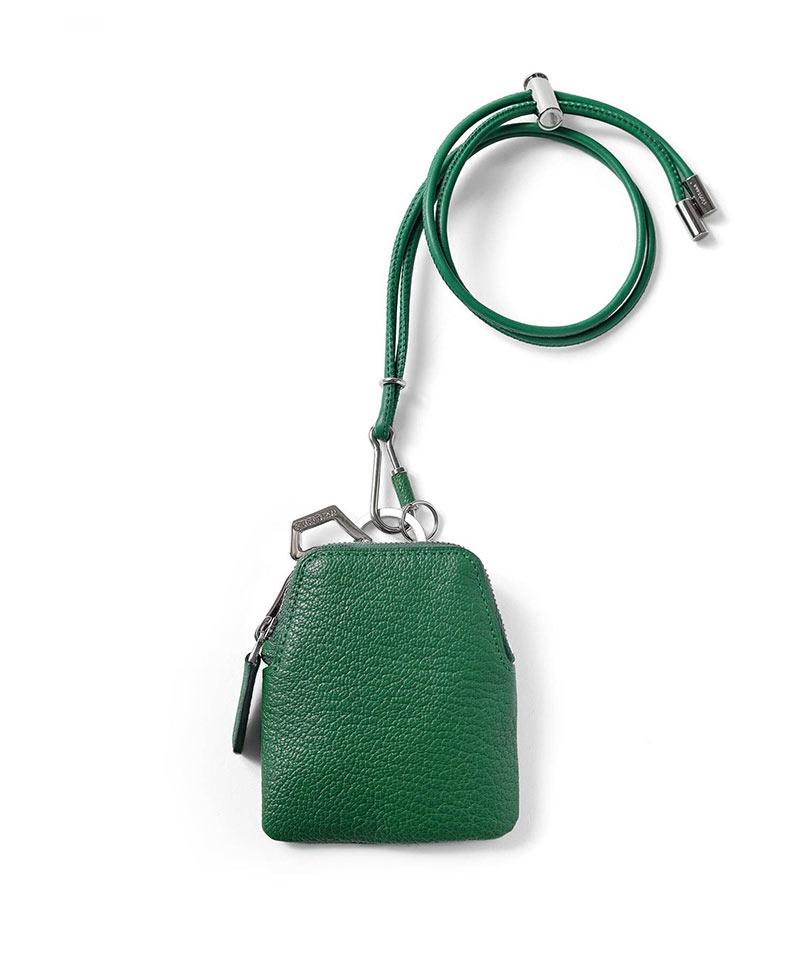 フジタカ シェーブル財布・小物 ゴートレザー 総革ネックポーチ