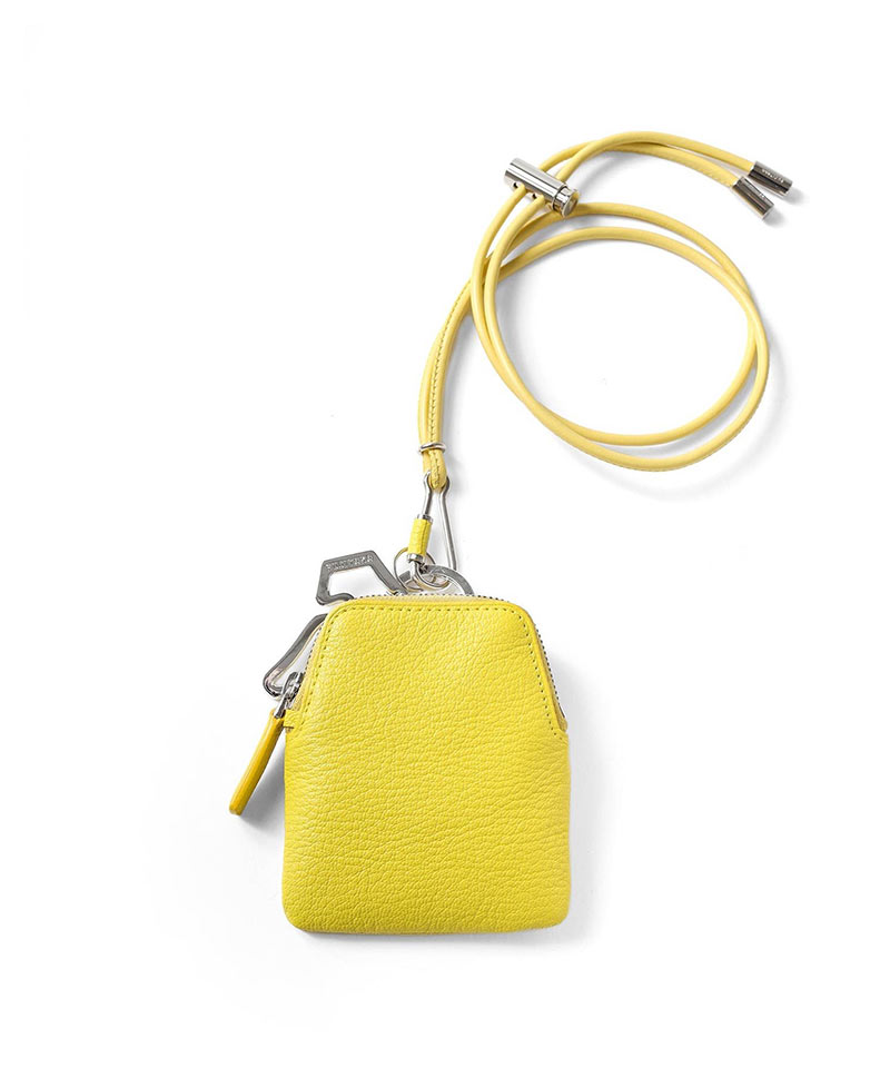 フジタカ シェーブル財布・小物 ゴートレザー 総革ネックポーチ