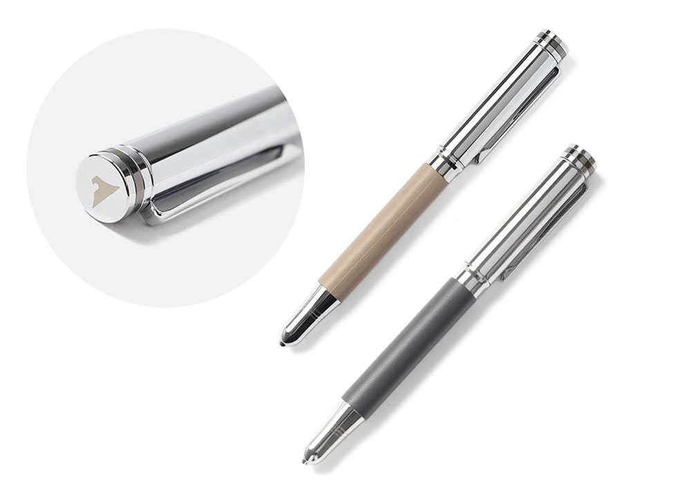 フジタカ フォールII財布・小物 レザーペンケース＆CROSSボールペンセット