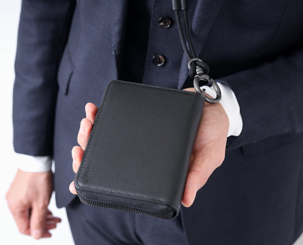 フジタカ パケット財布・小物 ラウンドファスナーセミ長財布