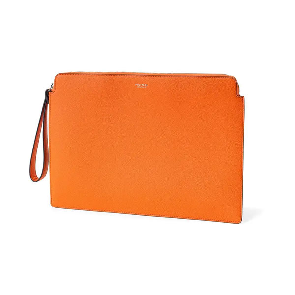 フジタカ ワープロラックスコンフォート カーフレザー クラッチバッグ A4