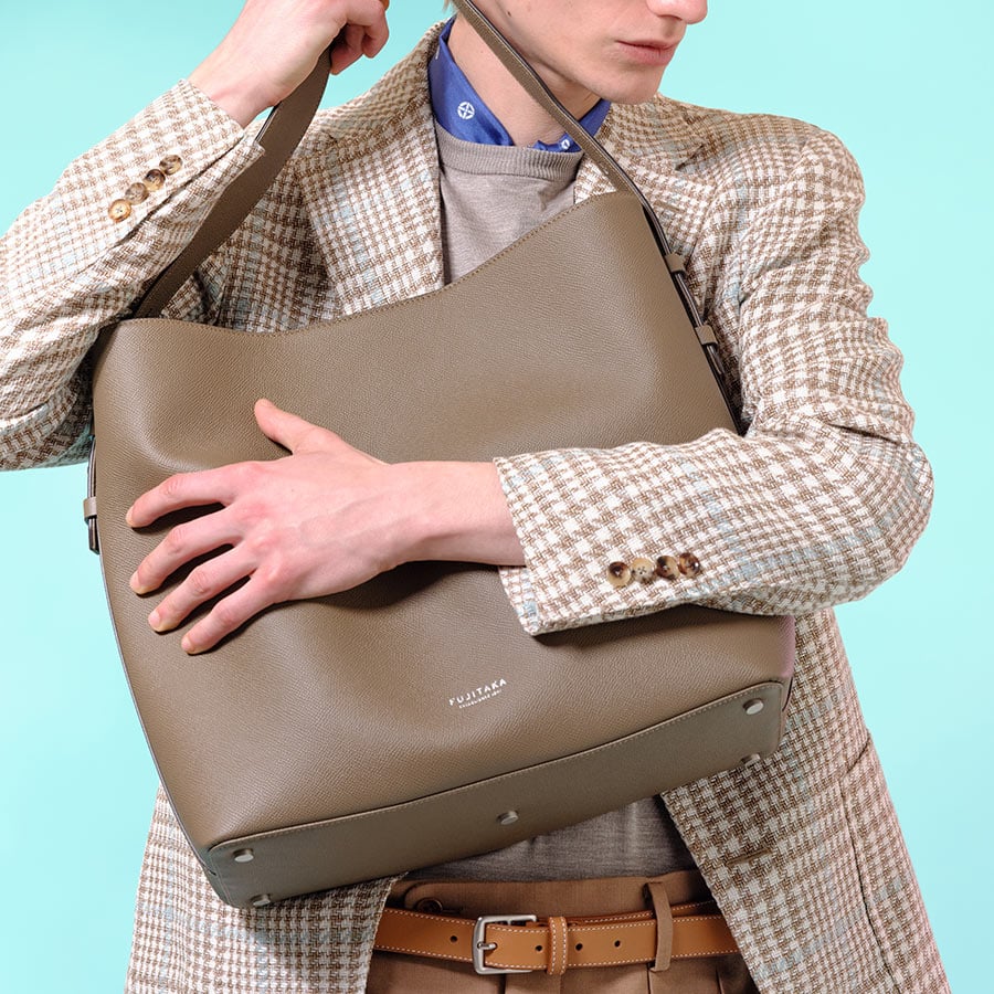 フジタカ ワープロラックスコンフォート カーフレザー トートバッグ A4