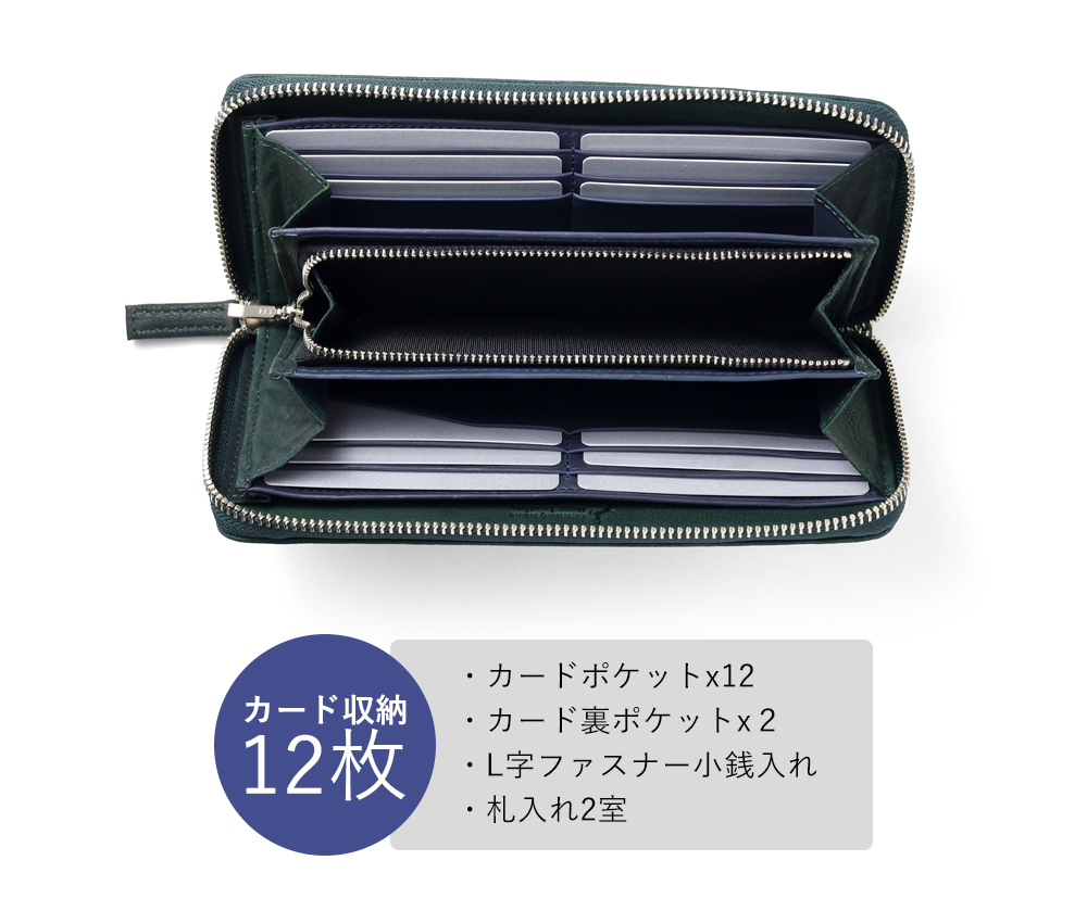 イズイット ディアⅡ かぶせ長財布カード段12 