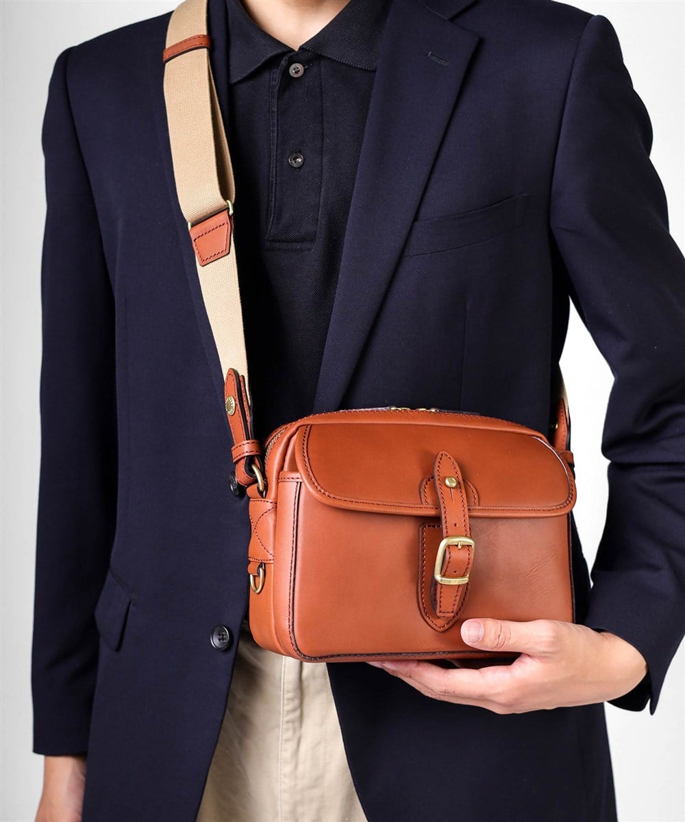 シルバーレイククラブ オイルレザー ミニショルダーバッグ 23cm