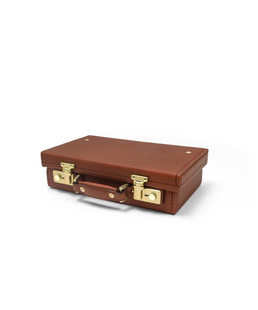 シルバーレイククラブ オイルレザー レザーミニトランク 23cm