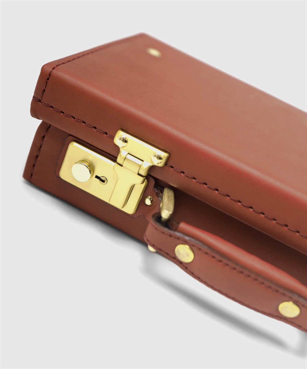 シルバーレイククラブ オイルレザー レザーミニトランク 23cm