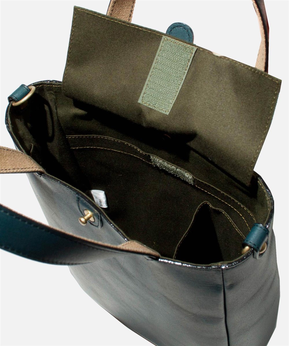 シルバーレイククラブ オイルレザー ショルダー兼用ミニトートバッグ