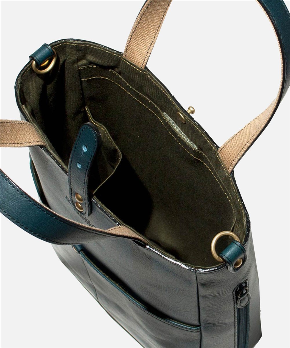 シルバーレイククラブ オイルレザー ショルダー兼用ミニトートバッグ