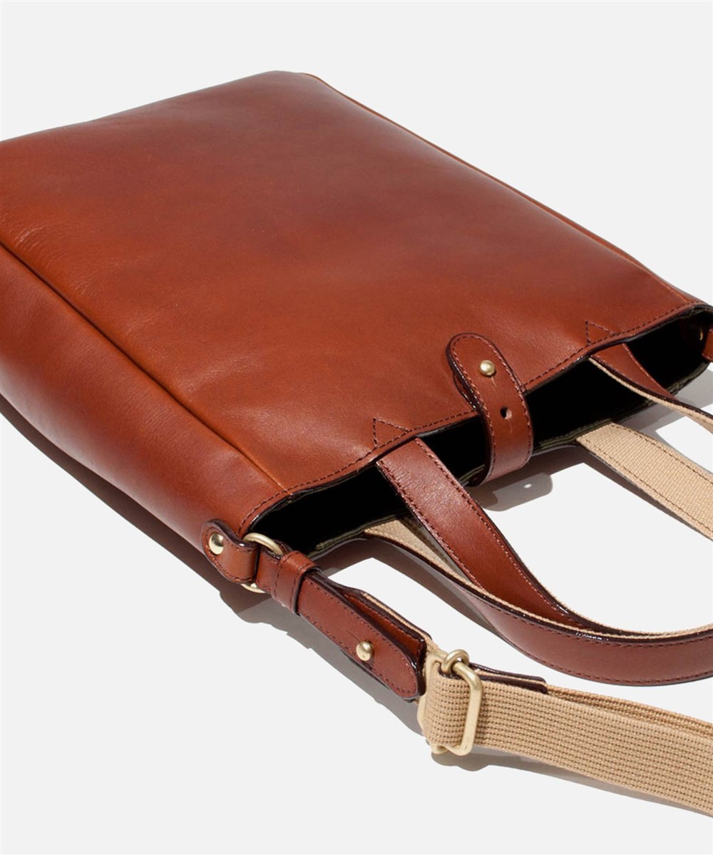 シルバーレイククラブ オイルレザー ショルダー兼用ミニトートバッグ