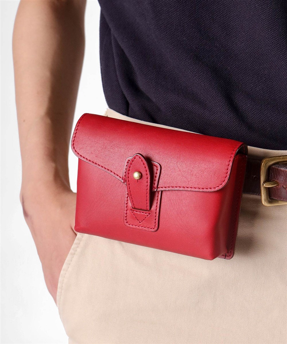 シルバーレイククラブ オイルレザー ベルトポーチ 13cm サプリメントケース付き