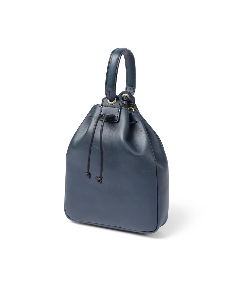 シルバーレイククラブ オイルレザー 巾着ショルダーバッグ 2WAY