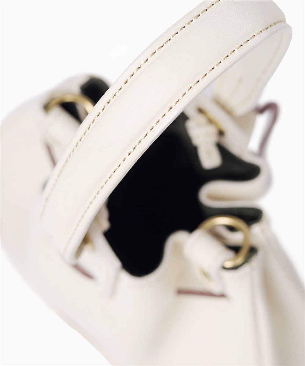 シルバーレイククラブ オイルレザー 巾着ショルダーバッグ 2WAY