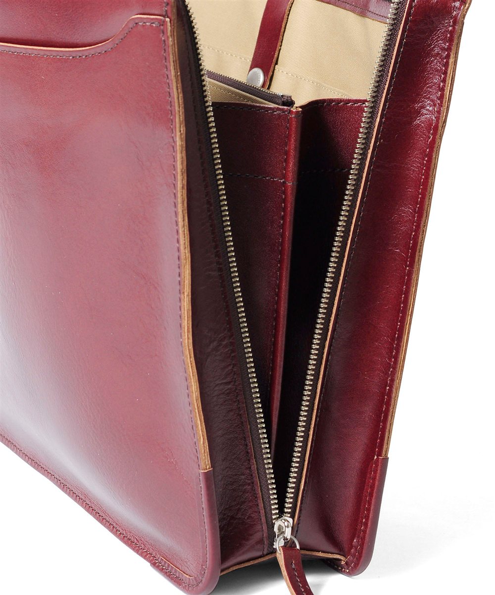 タケオキクチ ネイチャー レザービジネスバッグ B4 三方開き