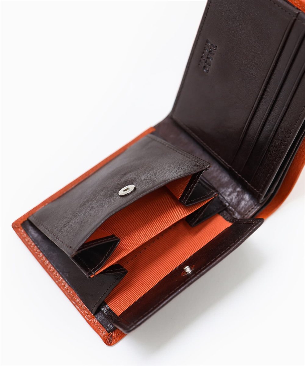 タケオキクチ アルド 二つ折り財布 中ベラ付き カード段15