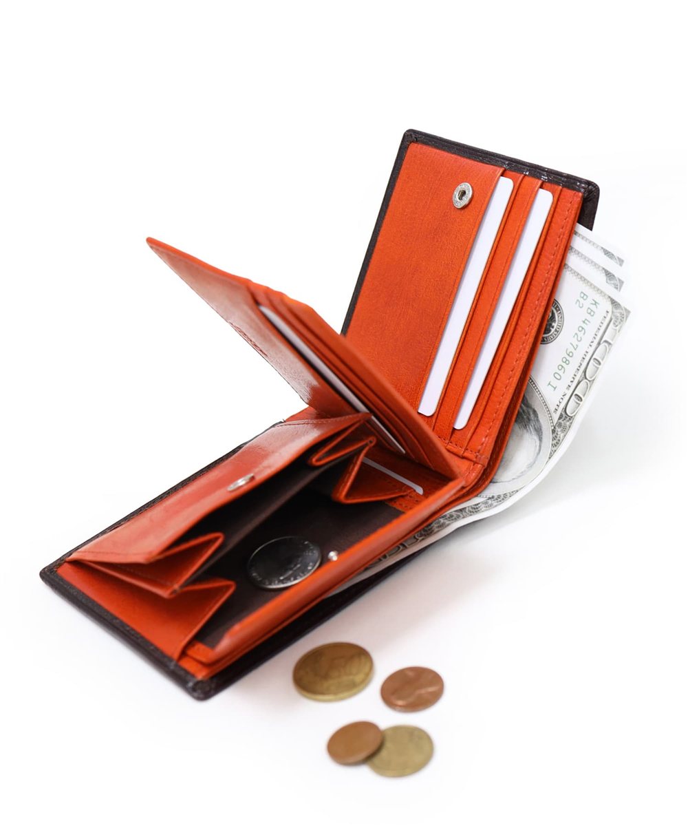 タケオキクチ アルド 二つ折り財布 中ベラ付き カード段15