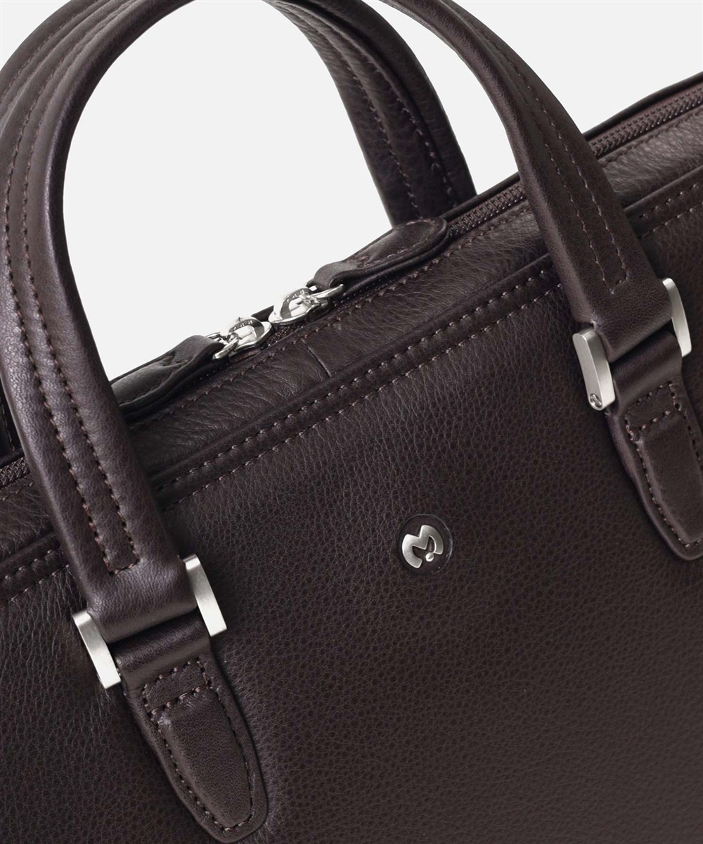 ミラ・ショーン クレスタ レザービジネスバッグ A4 三方開き