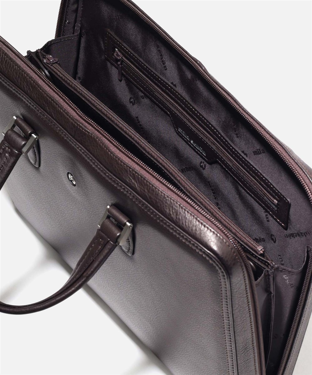 ミラ・ショーン クレスタ レザービジネスバッグ A4 三方開き