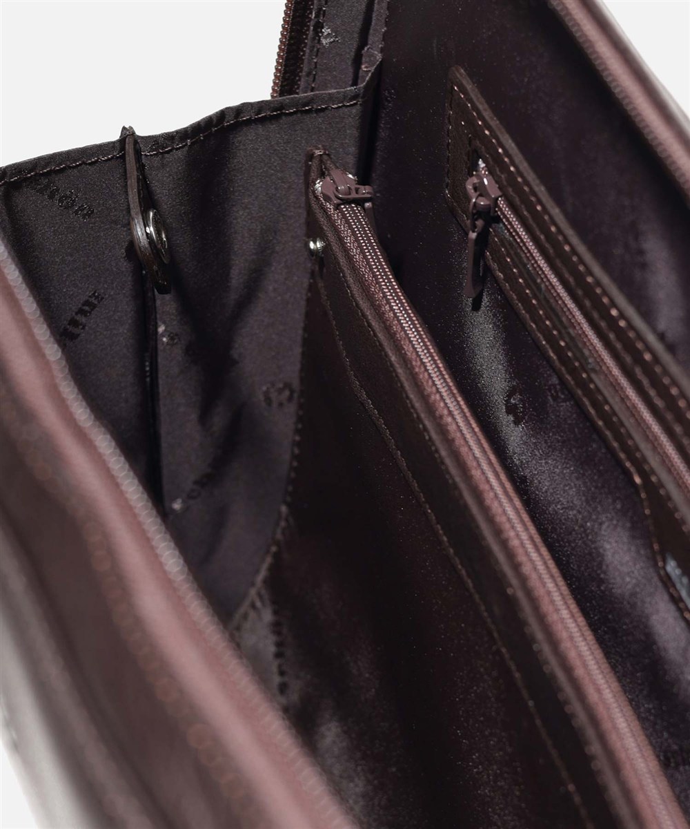 ミラ・ショーン クレスタ レザービジネスバッグ A4 三方開き