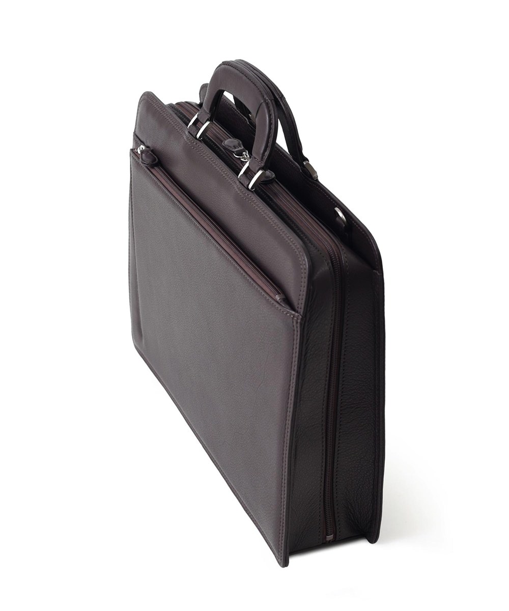 ミラ・ショーン クレスタ レザービジネスバッグ A4 三方開き