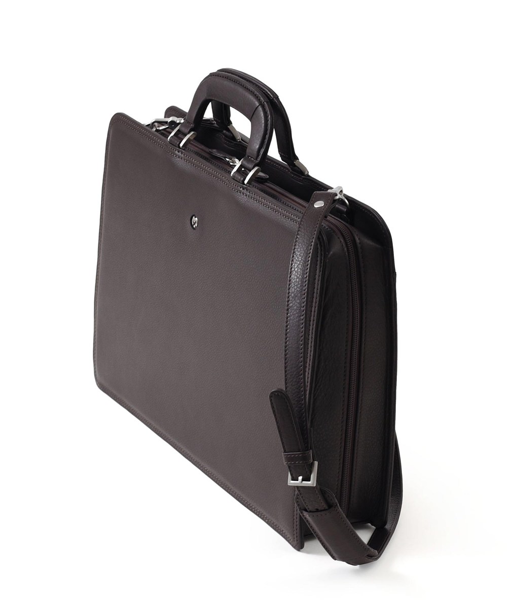 ミラ・ショーン クレスタ レザービジネスバッグ A4 三方開き