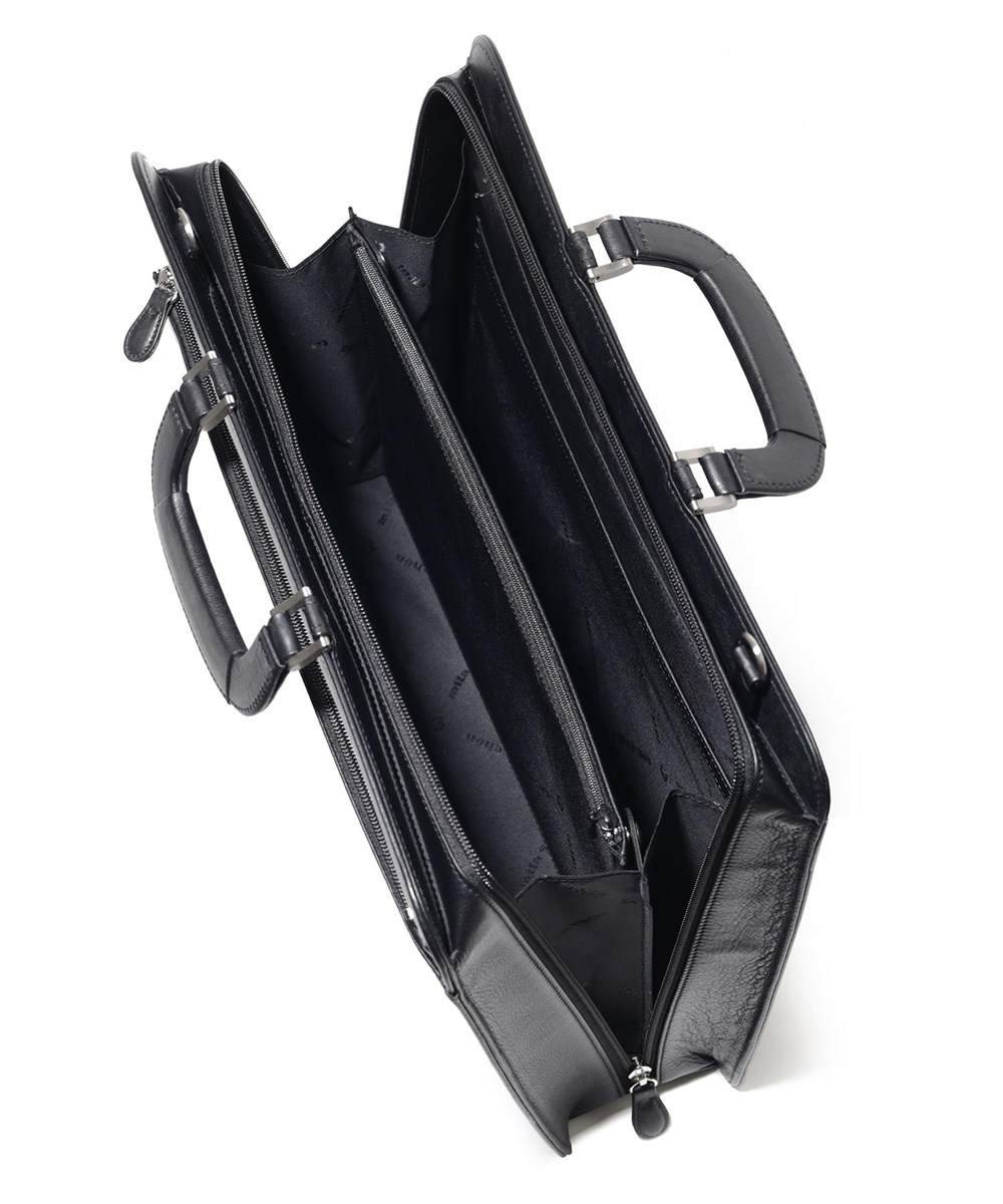 ミラ・ショーン クレスタ レザービジネスバッグ A4 三方開き