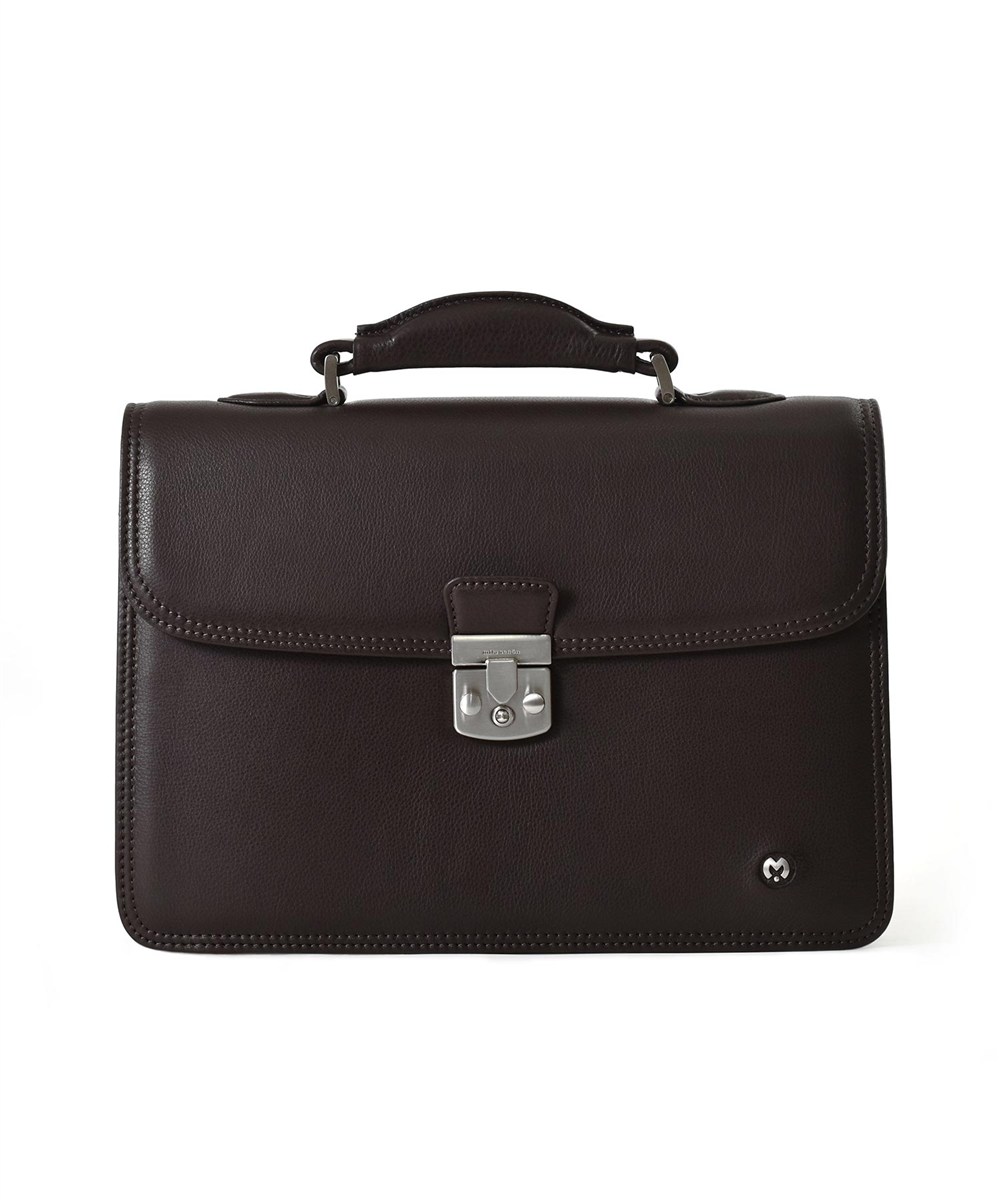 ミラ・ショーン クレスタ レザービジネスバッグ カブセ B5