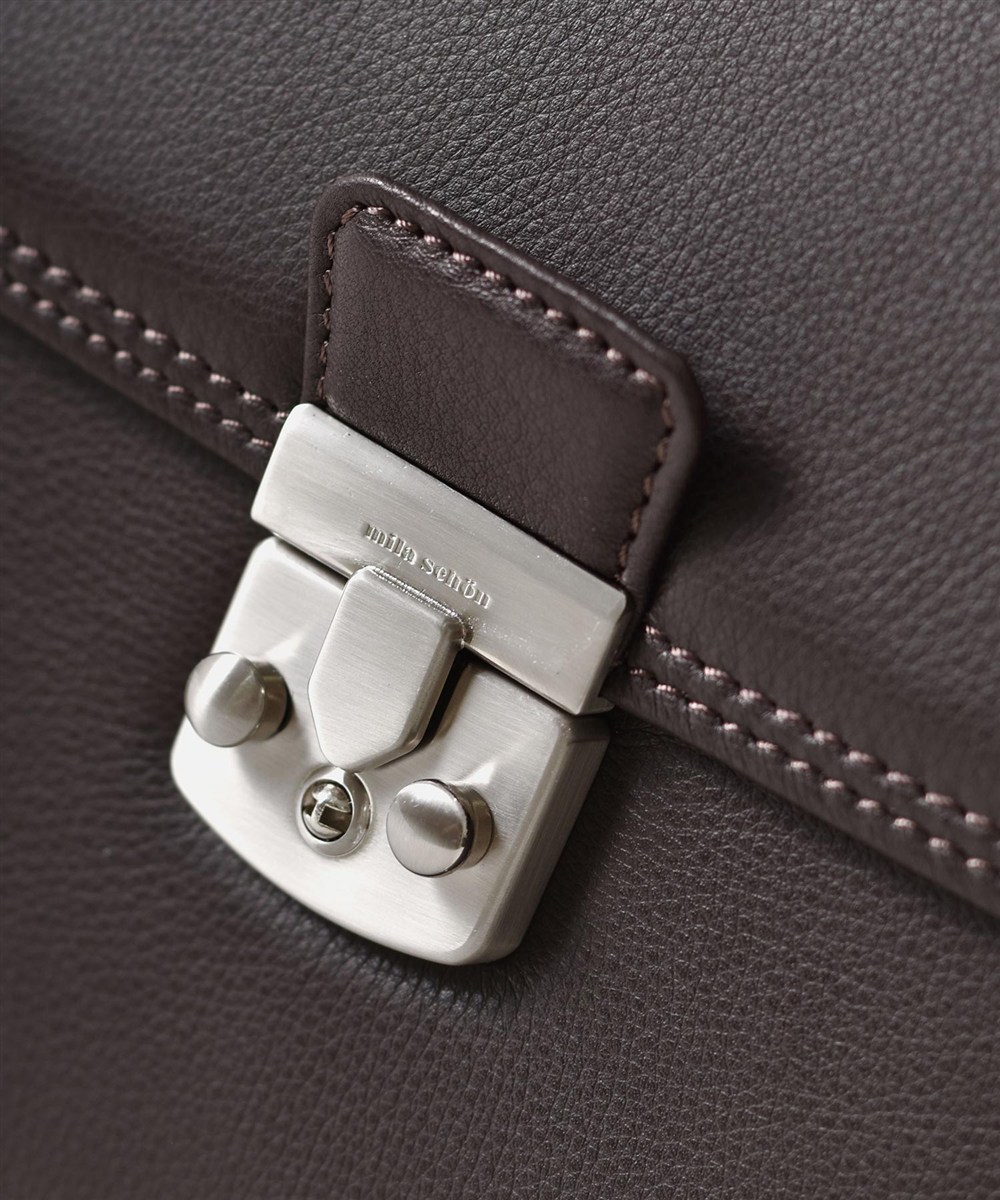 ミラ・ショーン クレスタ レザービジネスバッグ カブセ B5