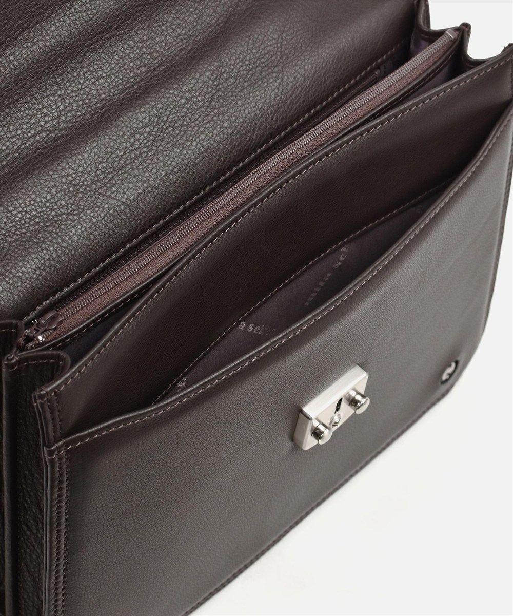 ミラ・ショーン クレスタ レザービジネスバッグ カブセ B5