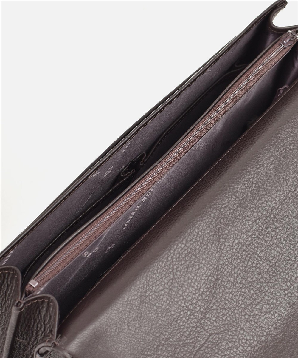 ミラ・ショーン クレスタ レザービジネスバッグ カブセ B5