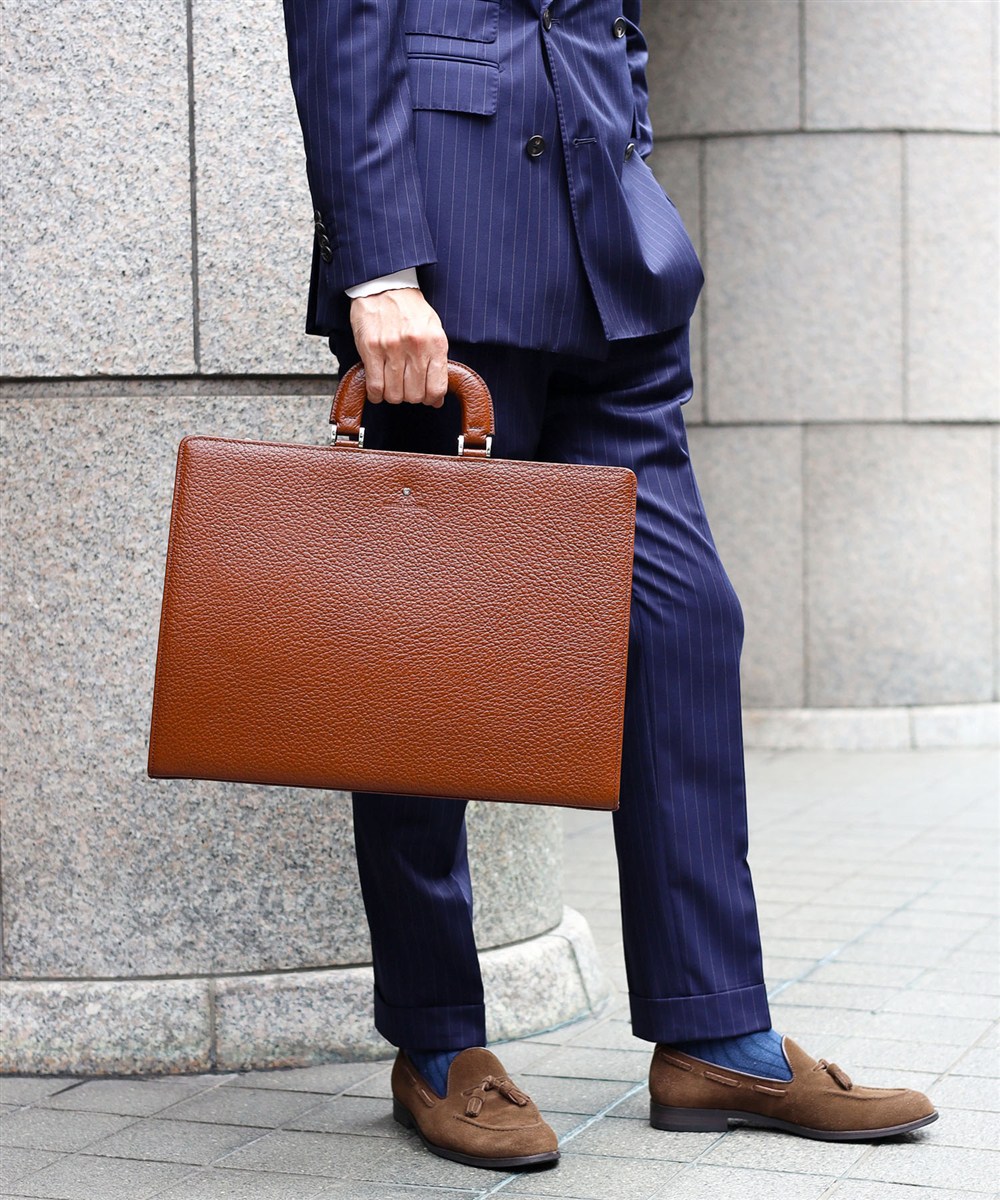 ミラ・ショーン ネロ レザービジネスバッグ B4