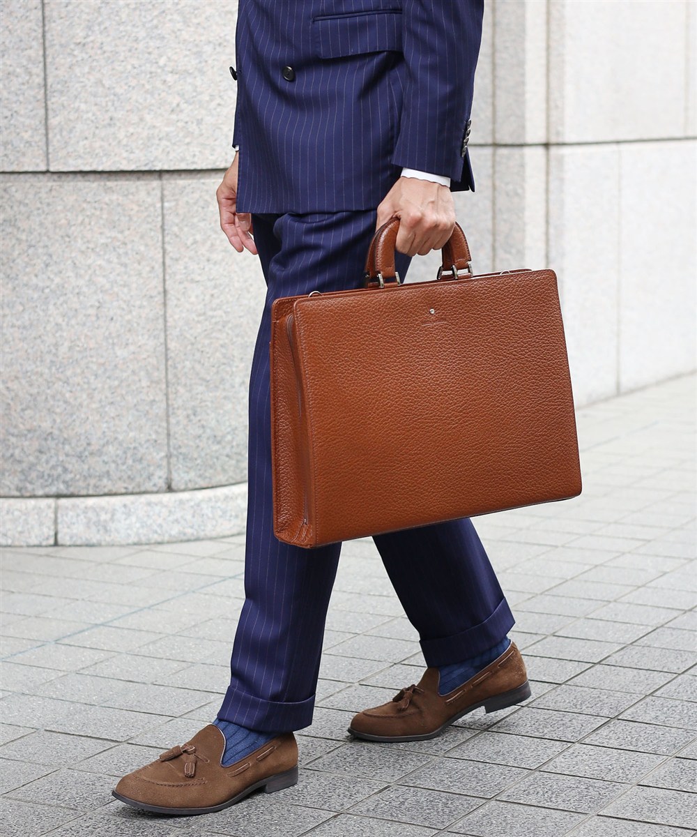 ミラ・ショーン ネロ レザービジネスバッグ B4