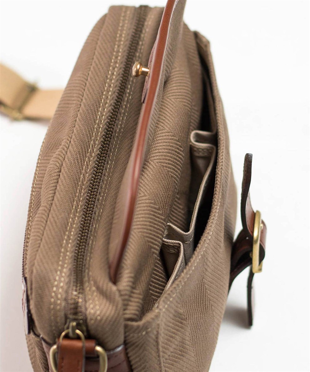 シルバーレイククラブ ヘリンボーン ショルダーバッグ 23cm