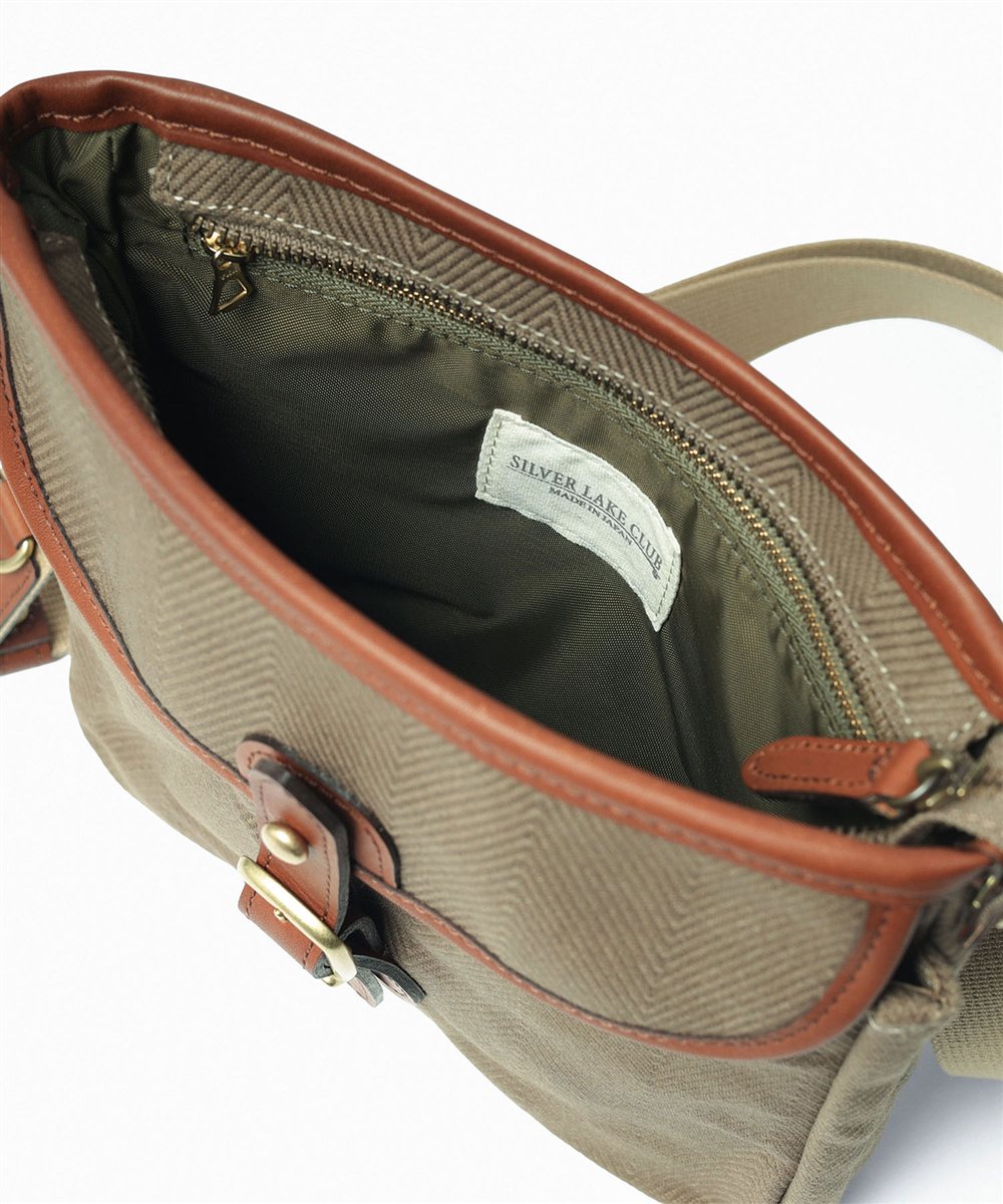 シルバーレイククラブ ヘリンボーン ショルダーバッグ 22cm