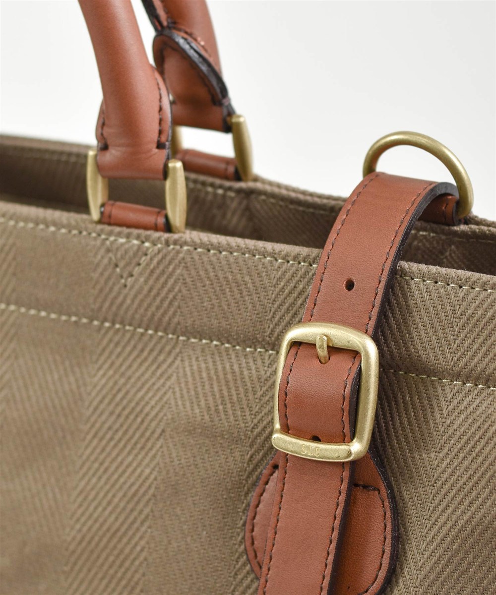 シルバーレイククラブ ヘリンボーン ボストンバッグ 42cm