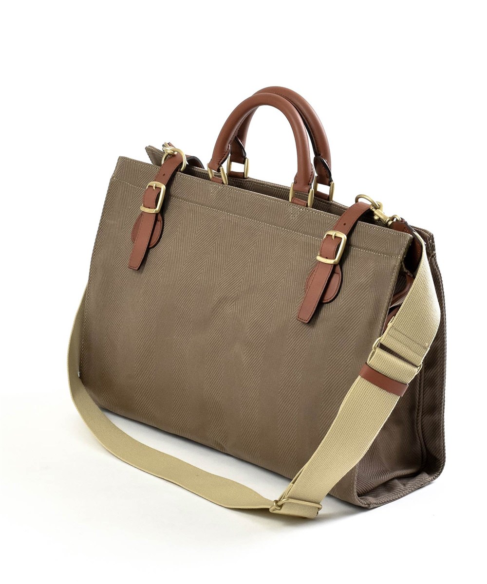 シルバーレイククラブ ヘリンボーン ボストンバッグ 42cm