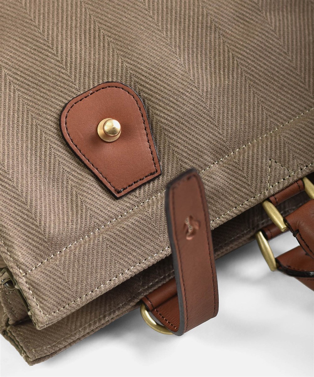 シルバーレイククラブ ヘリンボーン ボストンバッグ 42cm