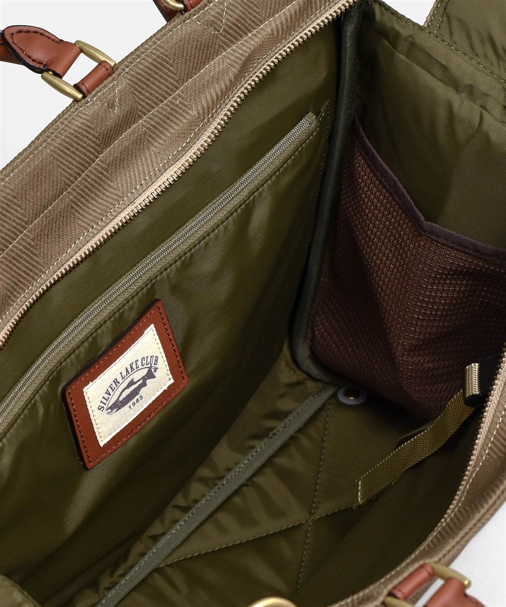 シルバーレイククラブ ヘリンボーン ボストンバッグ 42cm