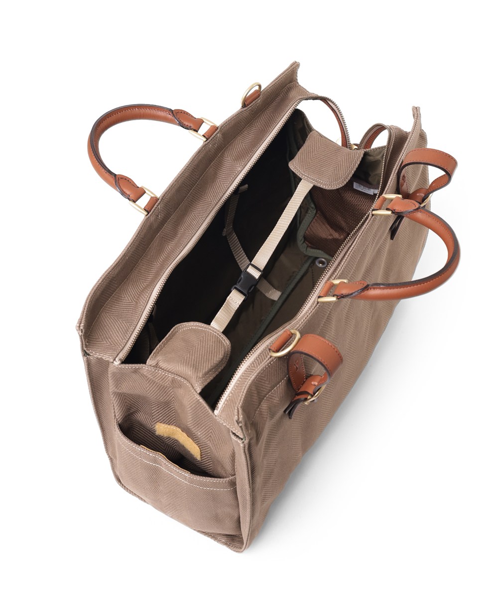 シルバーレイククラブ ヘリンボーン ボストンバッグ 45cm