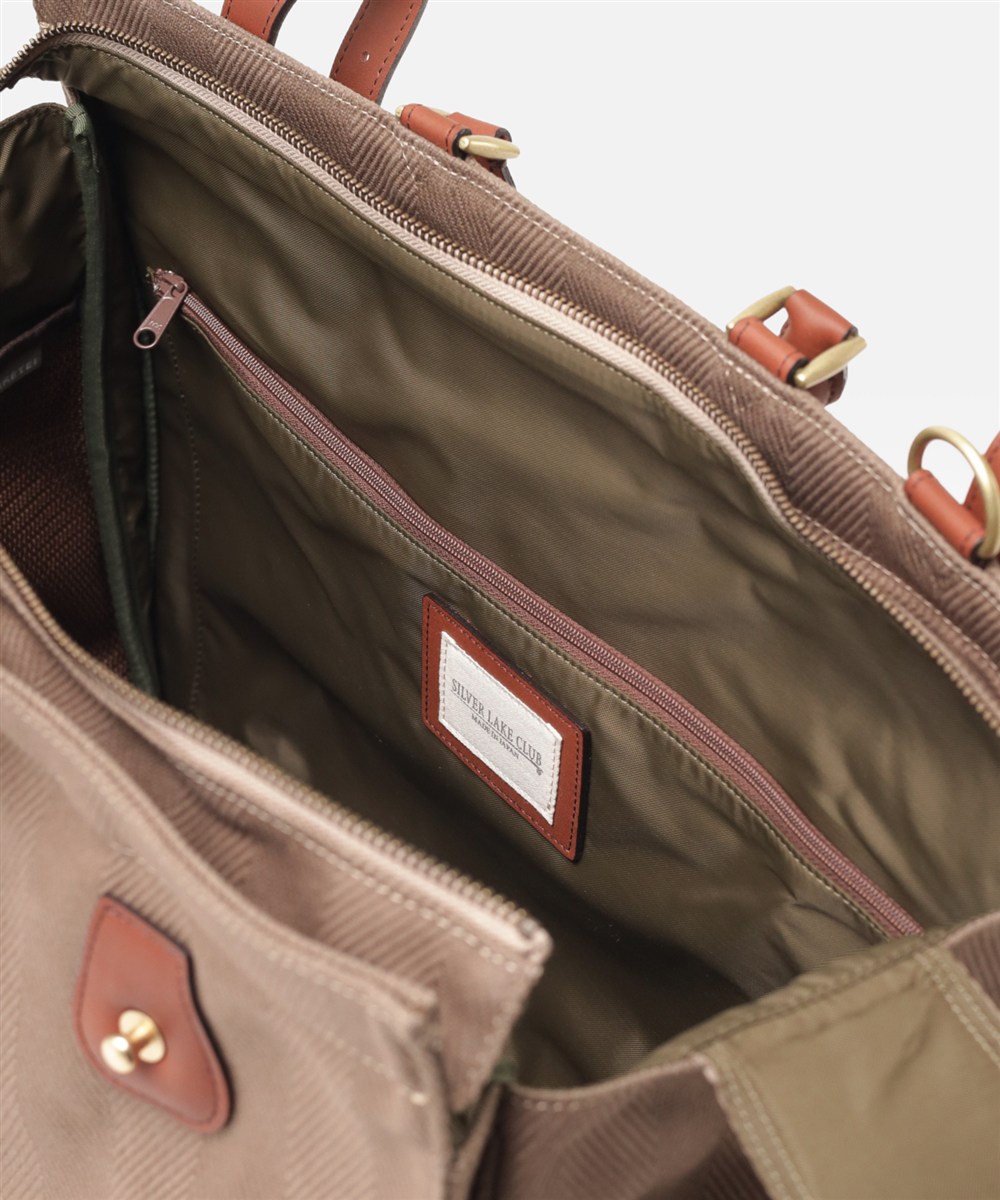 シルバーレイククラブ ヘリンボーン ボストンバッグ 45cm