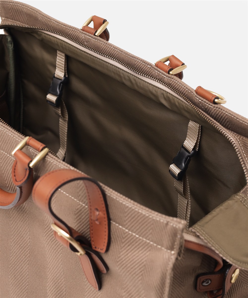 シルバーレイククラブ ヘリンボーン ボストンバッグ 45cm