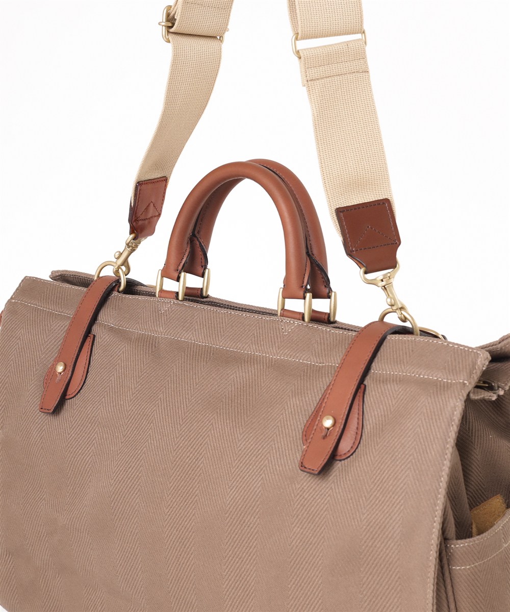 シルバーレイククラブ ヘリンボーン ボストンバッグ 45cm